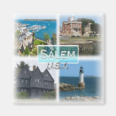 US0147 Amerika, Verenigde Staten, Salem, Koelkast Magneet (Voorkant)