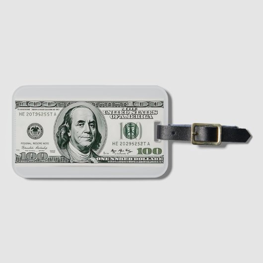 US $100 bill Bagagelabel (Voorkant (horizontaal))