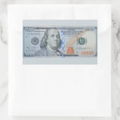 US $100 Star Note LG03429475 Rechthoekige Sticker (Tas)