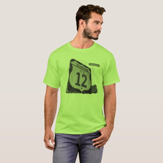 US-12 Dearborn Mannen T-Shirt (Voorkant volledig)