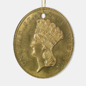 "US  1854, Ornament met drie dollar" (Links)