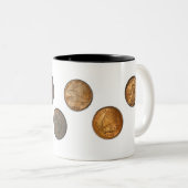 US 1 cent munten Tweekleurige Koffiemok (Voorkant rechts)