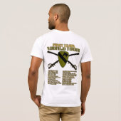 US 1ST CAVALRY DIVISION "EERSTE TEAM" WERELDWIJDE  T-SHIRT (Achterkant volledig)