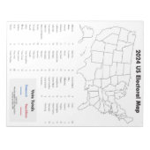 US 2024 Electoral College Map Homework Notitieblok (Voorkant)