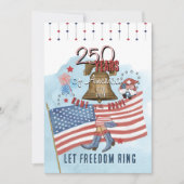 US 250 1776-2026 Texas Style 4th of July  Kaart (Voorkant)