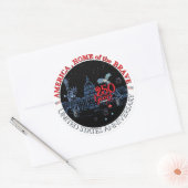 US 250 America Home of the Brave Commemorative Ronde Sticker (Envelop)