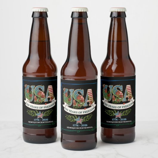 US 250 Aurora Black Beer Bottle Label Bier Etiket (Flessen)