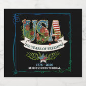 US 250 Aurora Black Beer Bottle Label Bier Etiket (Enkel label)