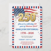 US 250 Jaar Jubileum Feest Uitnodiging (Voorkant)