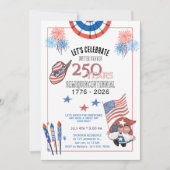 US 250 jaar Jubileum Fun Waterverf Kaart (Voorkant)