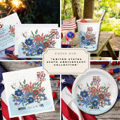 US 250 jaar Liberty Floral Semiquincentennial Kaart