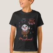 US 250 th Birthday - Schattige Eagle Boy's T-shirt (Voorkant)