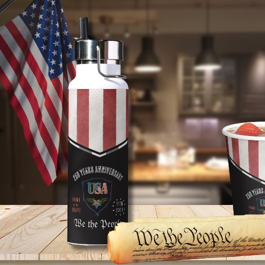 US 250 Wij het Volk Patriottische Verjaardag Waterfles