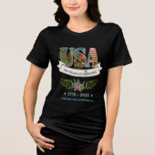 US 250 Years of Freedom Botanical Patriotic Tri-Blend Shirt (Voorkant)