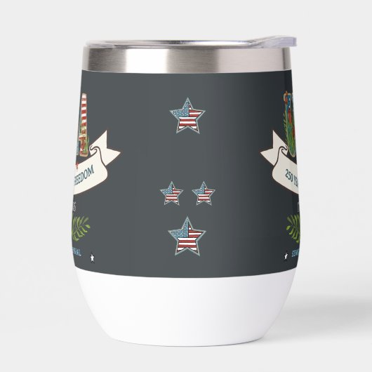 US 250 Years of Freedom Elegant Stemless  (Links)