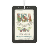 US 250 Years of Freedom Midnight Black Botanical Luchtverfrisser (Achterkant)