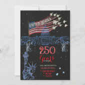 US 250 Years of Freedom Statue of Liberty Jet Flag Kaart (Voorkant)