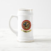 US 250e verjaardag Aangepaste Vintage Vrijheidszeg Bierpul (Links)