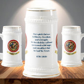 US 250e verjaardag Aangepaste Vintage Vrijheidszeg Bierpul