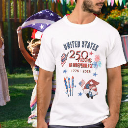 US 250e verjaardag Gnome Klassiek Licht T-Shirt