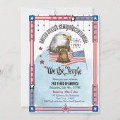 US 250th Anniversary Liberty Bell Eagle Invitation Kaart (Voorkant)