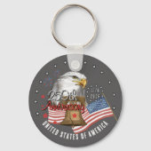 US 250th Anniversary Patriotic Eagle Keychain (Achterkant)