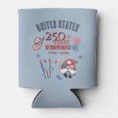 US 250th Anniversary Patriotic Gnome Can Cooler (Voorkant)
