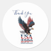US 250th Anniversary Ronde Sticker (Voorkant)