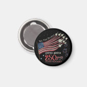 US 250th Anniversary We the People Liberty Round Magneet (Voorkant / Achterkant)