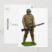 US 29e infanteriedivisie - BAR Gunner Briefkaart (Voorkant / Achterkant)