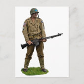 US 29e infanteriedivisie - BAR Gunner Briefkaart (Voorkant)