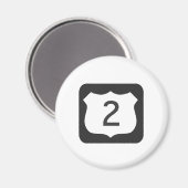 US-2 Schilderachtig snelwegmagneet Magneet (Voorkant / Achterkant)