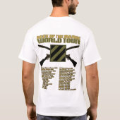US 3RD INFANTRY "ROCK OF THE MARNE" WORLD TOUR T-SHIRT (Achterkant)