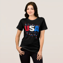 US 50 sterren rood wit blauw Tri-Blend Shirt