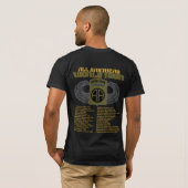 US 82ND AIRBORNE DIV. WERELDTOUR "ALLE AMERIKAANS" T-SHIRT (Achterkant volledig)