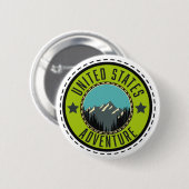 US Adventure logo Classic Round Sticker Ronde Button 5,7 Cm (Voorkant /achterkant)