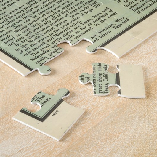  US Agricultural Map (1922) Legpuzzel (Zijkant)