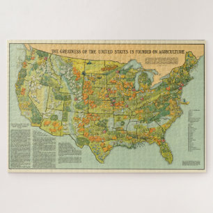 US Agricultural Map (1922) Legpuzzel