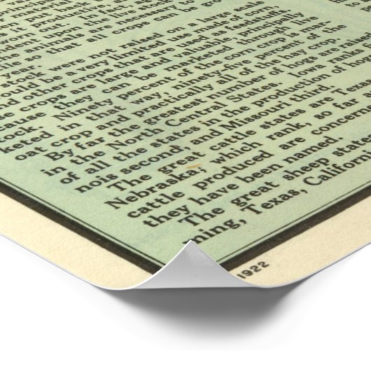  US Agricultural Map (1922) Poster (Hoek)