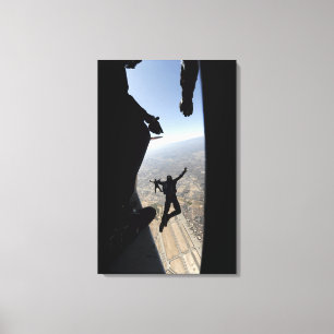 US Air Force Academy Parachute Team Canvas Afdruk