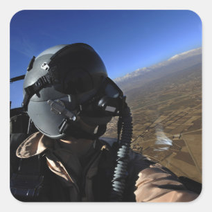 US Air Force Aerial Combat-fotograaf Vierkante Sticker