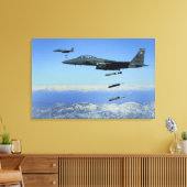 US Air Force F-15E Strike Eagle vliegtuig Canvas Afdruk (Insitu (Woonkamer))