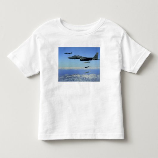 US Air Force F-15E Strike Eagle vliegtuig Kinder Shirts (Voorkant)