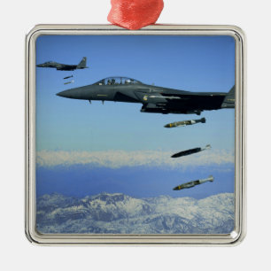 US Air Force F-15E Strike Eagle vliegtuig Metalen Ornament