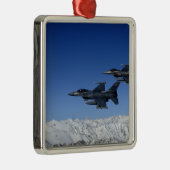 US Air Force F-16 Fighting Falcons Metalen Ornament (Rechts)