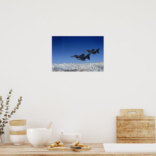 US Air Force F-16 Fighting Falcons Poster (Keuken)