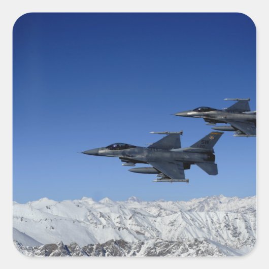 US Air Force F-16 Fighting Falcons Vierkante Sticker (Voorkant)