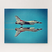 US Air Force Jet Airplanes Thunderbird F16 USAF J Legpuzzel (Horizontaal)