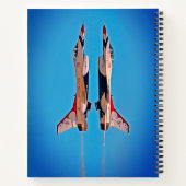 US Air Force Jet Airplanes Thunderbird F16 USAF Notitieboek (Achterkant)