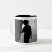 US Air Force Load kapitein Tweekleurige Koffiemok (Voorkant links)